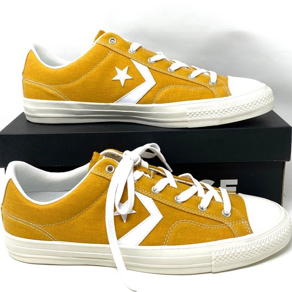 CONVERSE Men's Size 161568C STAR PLAYER OX Turmeric Gold Canvas Low Sneakers